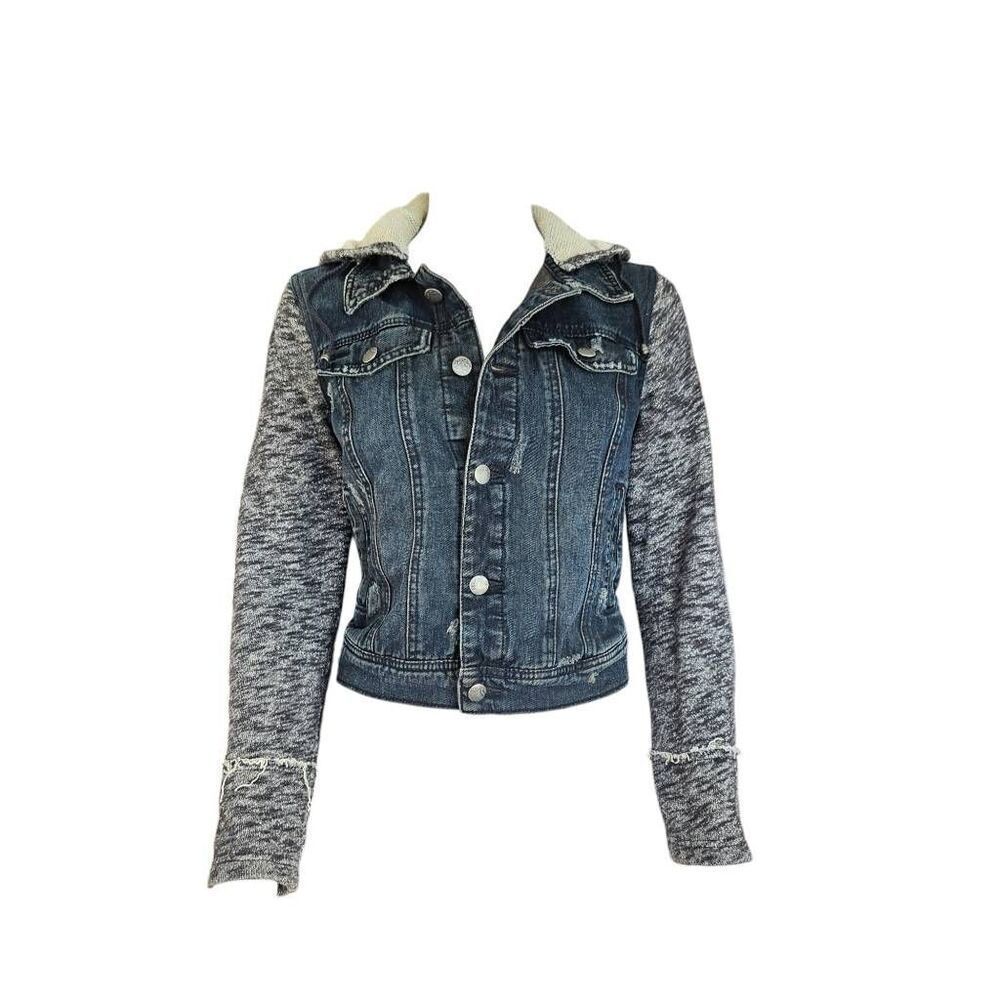 free people faux-layered denim jacket